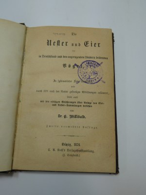 die nester und tier vogel 1874