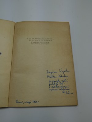 Rola społeczna nauczyciela Kwilecki autograf
