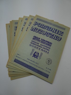 Poradnik Muzyczny ROK II 1948 Nos. 4, 5, 6-7, 8-9, 10, 11, 12