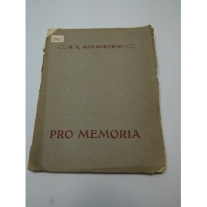 Pro memoria Rostworowski 1907