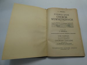 MERING Josef von - Manual of internal diseases 1927
