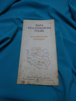 Mappa turistica della Polonia: Voivodato di Danzica 1955 Danzica