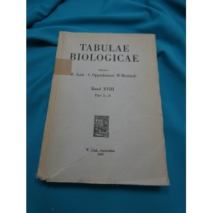 Tabulae Biologicae XVIII Junk Oppenheimer Pincussen 1940 BERLIN HAGA