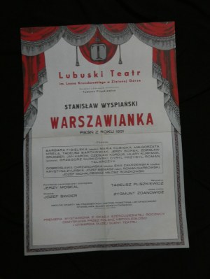 Plakat Warszawianka Wyspiański Lubuski Teatr im Kruczkowskiego Zielona Góra