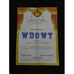 Poster of Keresz Widow Lubuski Teatr im Kroczkowskiego in Zielona Góra.