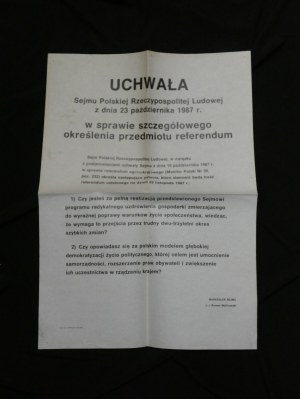 Poster Referendum Resolution 1987