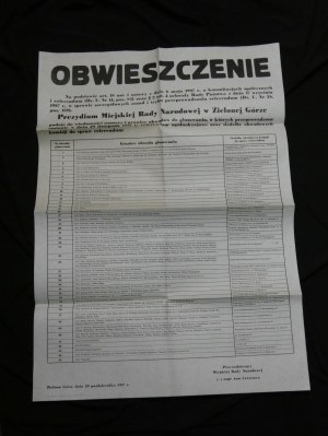Poster Announcement Referencednum 1987 Zielona Góra