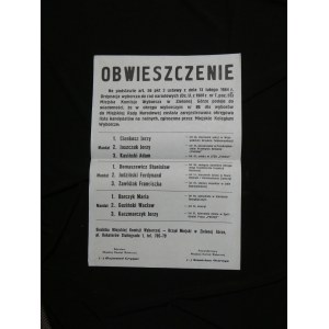 Plakat Wybory do Rad narodowych Zielona Góra 1988