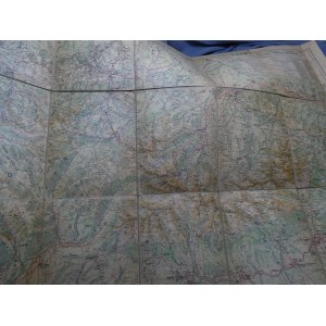 Montagnes des Tatras Carte textile de Zwolinski 1948 2ème édition