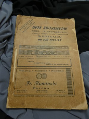 Seznam účastníků 1946 1947 Telefonní seznam Poznaň