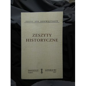 Zeszyty historyczne Instytut Literacki Paryż 119