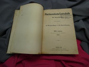 Pharmaceutische Centralhalle fur Deutschland 1888 Hager Geissler Farmakologie