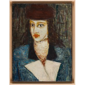 Jerzy Nowosielski (1923 Kraków - 2011 Kraków), Portrait in a brown beret