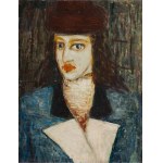Jerzy Nowosielski (1923 Kraków - 2011 Kraków), Portrait in a brown beret