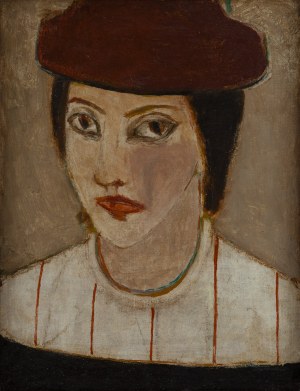 Jerzy Nowosielski (1923 Kraków - 2011 Kraków), Portret kobiety - praca dwustronna