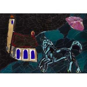 Ryszard Grzyb (b. 1956, Sosnowiec), Centaur and cottage, 2008