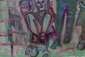 Wiesław Obrzydowski (1938 Kraków - 2017 Kraków), Kompozycja - praca dwustronna, 1996