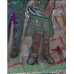 Wiesław Obrzydowski (1938 Kraków - 2017 Kraków), Kompozycja - praca dwustronna, 1996