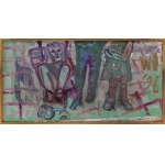 Wiesław Obrzydowski (1938 Kraków - 2017 Kraków), Kompozycja - praca dwustronna, 1996