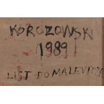 Bogdan Korczowski (ur. 1954, Kraków), Czerwony krzyż (List do Malewicza), 1989