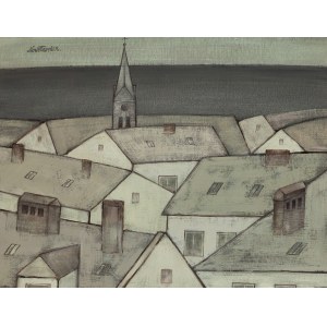 Roman Nowotarski (1931 Vorokhta, Hutsul region - 2019 Zabrze), Green Blues.