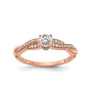 GOLD RING WITH LAB GROWN DIAMONDS - 403 LG