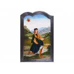 Praying donor in a landscape, Altar wing