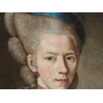 Portrait of an aristocratic lady with a dog, 18th century
