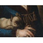 Portrait of an aristocratic lady with a dog, 18th century