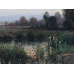 Malarz około 1900 roku, Pejzaż nad stawem