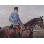 Malarz około 1900 roku, cesarz Franciszek Józef na koniu