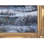 German painter of the 20th century, Winter Pleasure