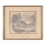 Mixed lot, Oil painting & pencil drawing
