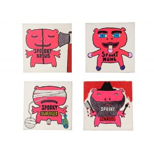 Spooky, Series of four paintings