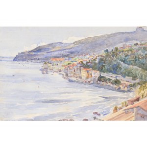 Artist 1st quarter 20th century , Coastal landscape, Abbazia?