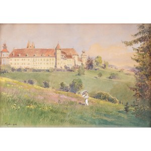 Unknown painter of the 19th/20th century, View of a monastery
