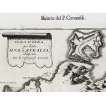 Book page with map of the island of Elba