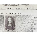 Book page with map of the island of Elba