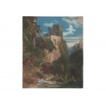 After a painting by Carl Spitzweg, Watercolor lithograph
