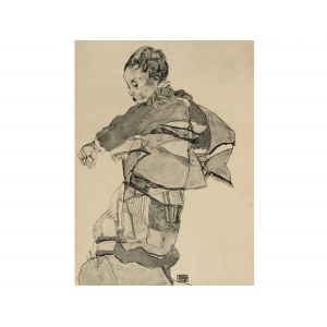 Collotype on paper, from the portfolio Egon Schiele, 1917
