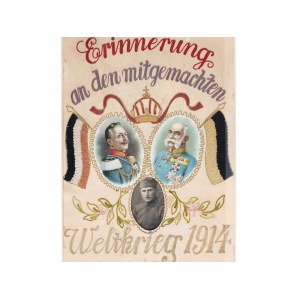 Remembrance of the world war, Lithograph & fabric embroidery