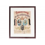 Remembrance of the world war, Lithograph & fabric embroidery