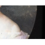 Masterly watercolor miniature, Depiction of a young girl