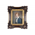Mixed lot: 5 miniatures, 1 miniature in oil paint