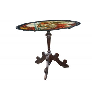 Table with painting, 18th century
