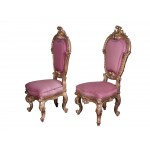 Pair of armchairs, Carved & gilded wood