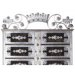 Small iron cabinet with baronial crown, Around 1860