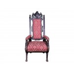 Ornate armchair with griffin, Carved wood