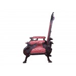 Ornate armchair with griffin, Carved wood