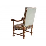 Armchair, Wood upholstered with tapestry fabric